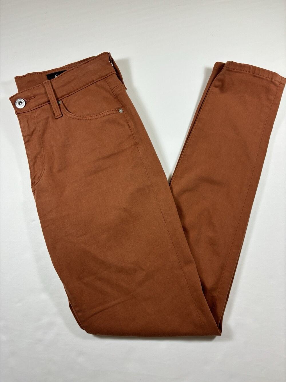 AG Adriano Goldschmied The Farrah Skinny Ankle High-rise Jeans Brick Dust 26 R
